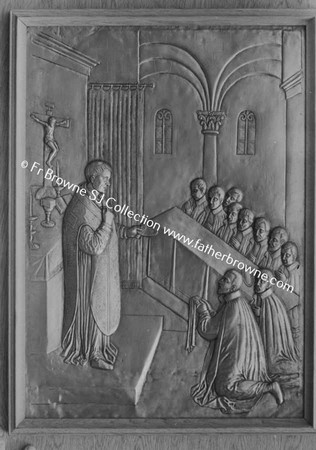 COPY NEGS ST IGNATIUS & COMP PHOTO OF 1ST VOWS BRASS PANEL